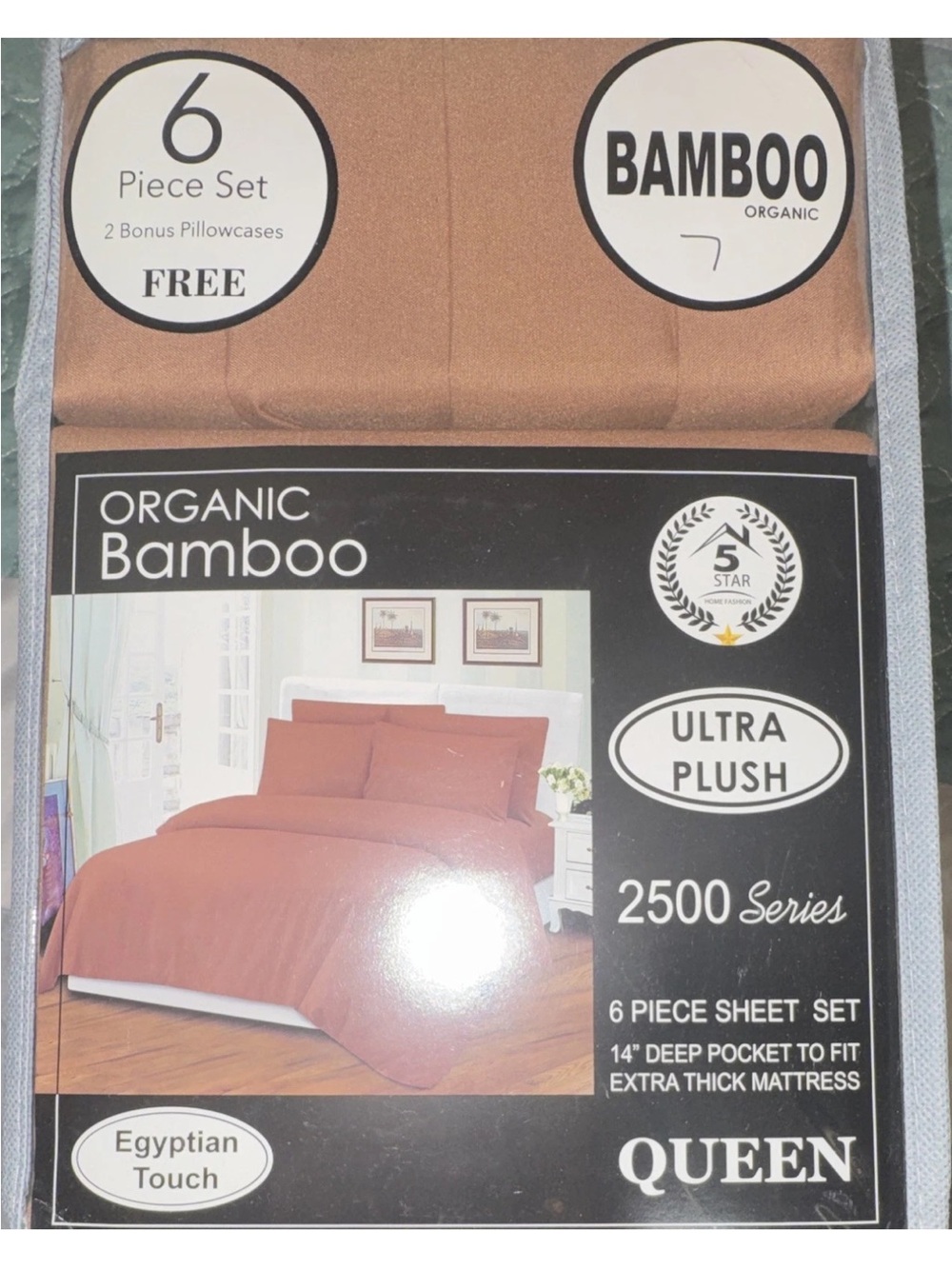 BAMBOO Ultra Plush Queen Sheet Set in Rust
